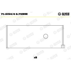 Acquista Bronzina di biella da GLYCO 71-4194/4 0.75mm a buon mercato per soli 37,83 €