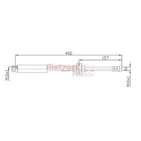 Achetez des Flexible de frein METZGER 4110108 à prix pour 10,00 €