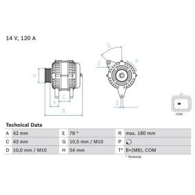 Lichtmaschine 0 986 083 800
