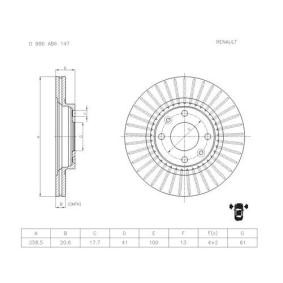 Bremsscheibe 0 986 AB6 147 von BOSCH günstig für 21,24 € online kaufen