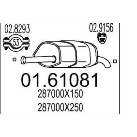 Endschalldämpfer 01.61081 HYUNDAI i10 von MTS
