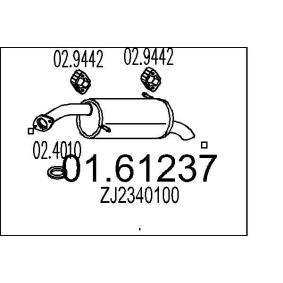 Kjøp Bakre eksospotte av MTS 01.61237 til den lave prisen 1267,97 NOK