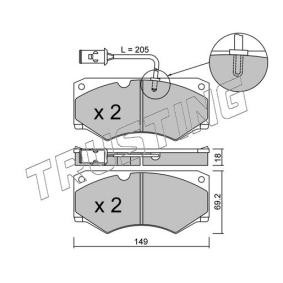 Acquista Kit pastiglie freni da TRUSTING 016.3 a buon mercato per soli 76,11 €