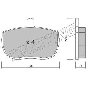 Acquista Kit pastiglie freni da TRUSTING 018.0 a buon mercato per soli 65,78 €