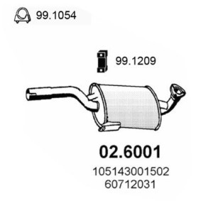 Mittelschalldämpfer 02.6001