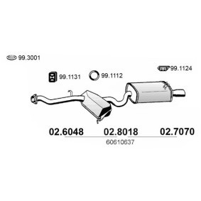 Mittel- / Endschalldämpfer 02.8018