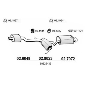 Mittel- / Endschalldämpfer 02.8023