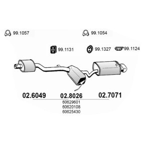 Mittel- / Endschalldämpfer 02.8026
