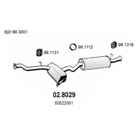 Mittel- / Endschalldämpfer 02.8029