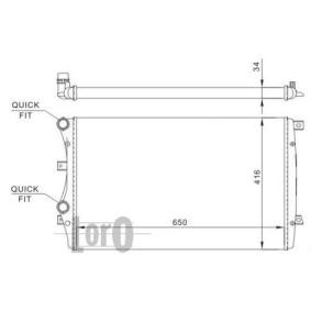 Achetez des Radiateur du moteur ABAKUS 053-017-0019 à prix pour 72,25 €