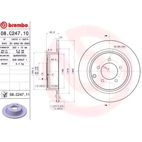 Acquista Disco freno da BREMBO 08.C247.10 a buon mercato per soli 49,66 €