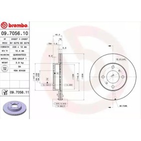 Comprar Disco de freno de BREMBO 09.7056.11 a bajo precio de 33,72 €
