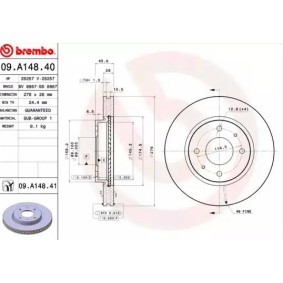 Comprar Disco de freno de BREMBO 09.A148.41 a bajo precio de 46,83 €