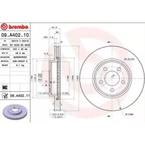 Comprar Disco de freno de BREMBO 09.A402.11 a bajo precio de 61,38 €