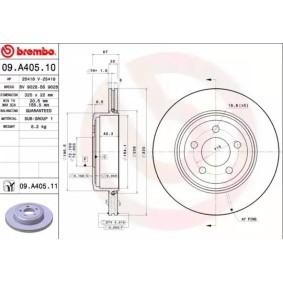 Comprar Disco de freno de BREMBO 09.A405.10 a bajo precio de 50,38 €