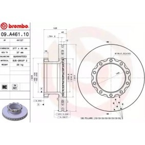 Comprar Disco de freno de BREMBO 09.A461.10 a bajo precio de 190,89 €