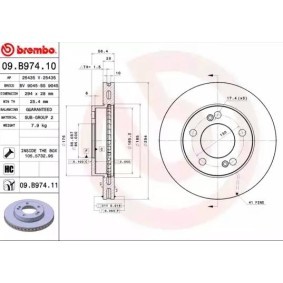 Comprar Disco de freno de BREMBO 09.B974.10 a bajo precio de 62,57 €