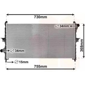 Achetez des Radiateur du moteur VAN WEZEL 09002278 à prix pour 217,98 €
