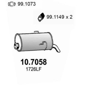 Endschalldämpfer 10.7058 von ASSO günstig für 100,72 € online kaufen