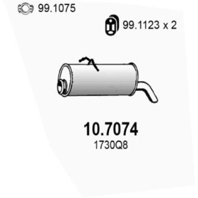 Endschalldämpfer 10.7074 von ASSO günstig für 104,07 € online kaufen