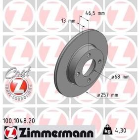 Comprar Disco de freno de ZIMMERMANN 100.1048.20 a bajo precio de 27,46 €