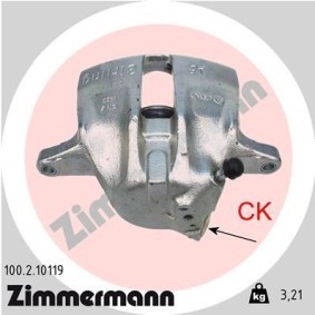 Kjøp Bremsecaliper av ZIMMERMANN 100.2.10119 til den lave prisen 972,06 NOK