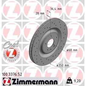 Comprar Disco de freno de ZIMMERMANN 100.3376.52 a bajo precio de 124,81 €