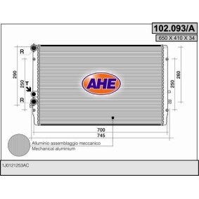 Kjøp Radiator, motorkjøling av AHE 102.093/A til den lave prisen 1942,77 NOK