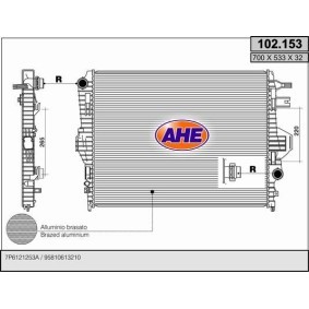 Achetez des Radiateur du moteur AHE 102.153 à prix pour 244,36 €