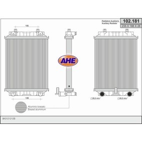 Kjøp Radiator, motorkjøling av AHE 102.181 til den lave prisen 1943,78 NOK