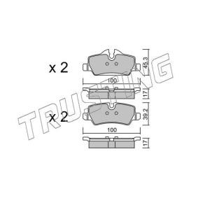Achetez des Plaquettes de frein TRUSTING 1038.0 à prix pour 43,09 €