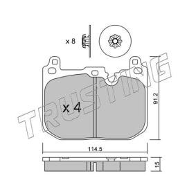 Achetez des Plaquettes de frein TRUSTING 1039.2 à prix pour 153,00 €