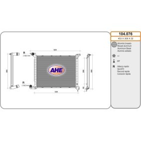 Achetez des Radiateur du moteur AHE 104.076 à prix pour 140,94 €