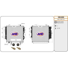 Achetez des Radiateur du moteur AHE 105.022 à prix pour 280,45 €