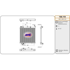 Achetez des Radiateur du moteur AHE 106.119 à prix pour 71,14 €