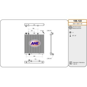 Achetez des Radiateur du moteur AHE 106.122 à prix pour 99,63 €