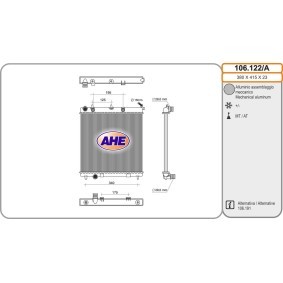 Achetez des Radiateur du moteur AHE 106.122/A à prix pour 94,38 €