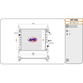 Achetez des Radiateur du moteur AHE 107.032 à prix pour 101,72 €