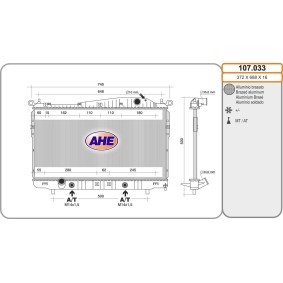 Achetez des Radiateur du moteur AHE 107.033 à prix pour 258,88 €
