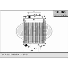 Achetez des Radiateur du moteur AHE 108.026 à prix pour 72,94 €