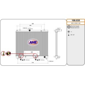 Achetez des Radiateur du moteur AHE 108.035 à prix pour 180,91 €