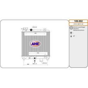 Achetez des Radiateur du moteur AHE 109.002 à prix pour 110,07 €