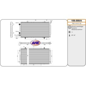 Achetez des Radiateur du moteur AHE 109.099/A à prix pour 132,81 €