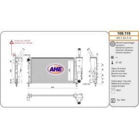 Achetez des Radiateur du moteur AHE 109.119 à prix pour 102,88 €