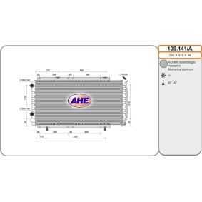 Achetez des Radiateur du moteur AHE 109.141/A à prix pour 134,24 €