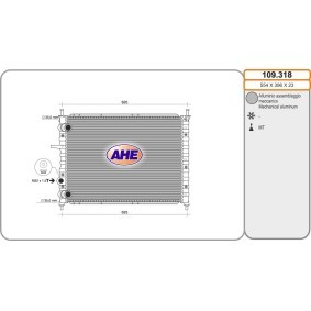 Achetez des Radiateur du moteur AHE 109.318 à prix pour 127,74 €
