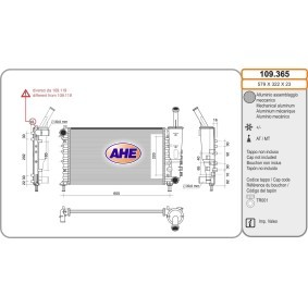 Achetez des Radiateur du moteur AHE 109.365 à prix pour 115,58 €