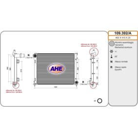 Achetez des Radiateur du moteur AHE 109.392/A à prix pour 106,52 €