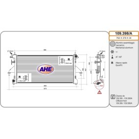Achetez des Radiateur du moteur AHE 109.398/A à prix pour 135,53 €