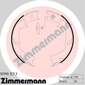 Køb Bremsebakkesæt, parkeringsbremse af ZIMMERMANN 10990.157.3 til den lave pris 410,30 DKK